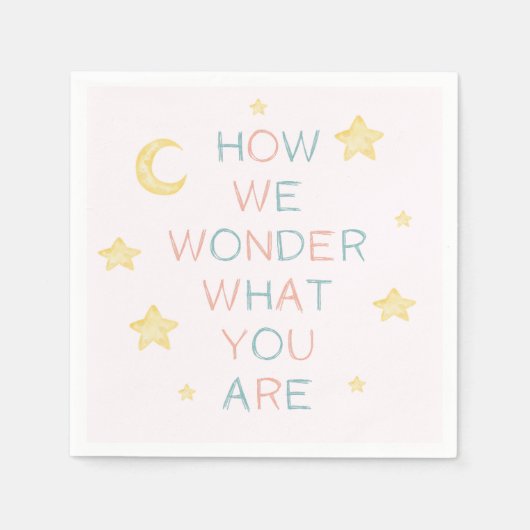 Twinkle Little Star私たちがジェンダーに明らかに疑問に思する方法 スタンダードカクテルナプキン (正面)