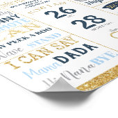 Twinkle Little Star 1st誕生日マイルストーン統計 ポスター (角)