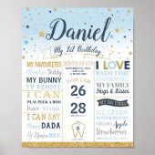 Twinkle Little Star 1st誕生日マイルストーン統計 ポスター (正面)