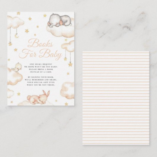 Twinkle Little Star Animalsニュートラルブックスベビー エンクロージャーカード (正面/裏面)