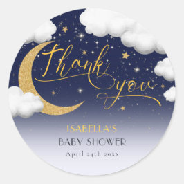 Twinkle Little Star Baby Showerありがとう ラウンドシール