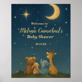 Twinkle Little Star Baby Showerウェルカムポスター ポスター