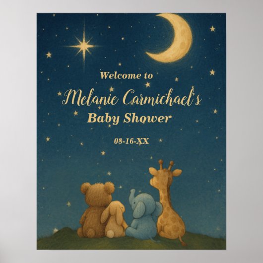 Twinkle Little Star Baby Showerウェルカムポスター ポスター (正面)