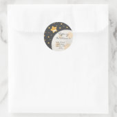 Twinkle Little Star Baby Showerスタンプ ラウンドシール (バッグ)