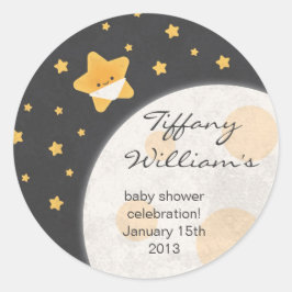 Twinkle Little Star Baby Showerスタンプ ラウンドシール