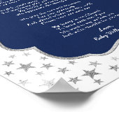 Twinkle Little Star Baby Shower 感謝してい you sign ポスター (角)