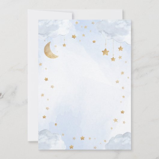 Twinkle Little Star Baby Shower 招待状 (裏面)