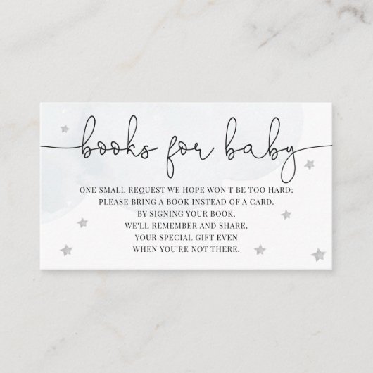 Twinkle Little Star Baby Shower BooksベビーEnc エンクロージャーカード (正面)