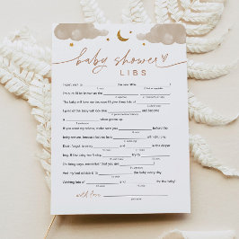 Twinkle Little Star Baby Shower Libsゲームカード 招待状
