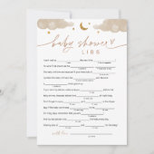 Twinkle Little Star Baby Shower Libsゲームカード 招待状 (正面)