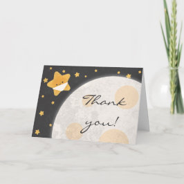 Twinkle Little Star Black and Yellowありがとう サンキューカード
