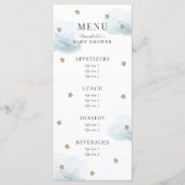 Twinkle Little Star Blue Baby Showerメニュー メニュー (正面)