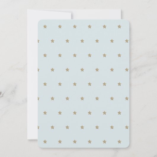 Twinkle Little Star Blue Boy車で赤ちゃんシャワー 招待状 (裏面)