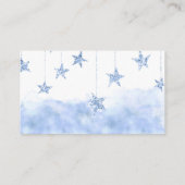Twinkle Little Star Blue Boy Baby Shower Registry エンクロージャーカード (裏面)