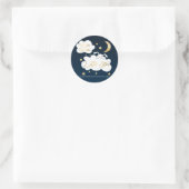 Twinkle Little Star Blue Bunny Baby Showerのお気に入り ラウンドシール (バッグ)