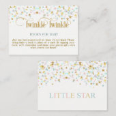 Twinkle Little Star Books forベビーリクエストカード エンクロージャーカード (正面/裏面)