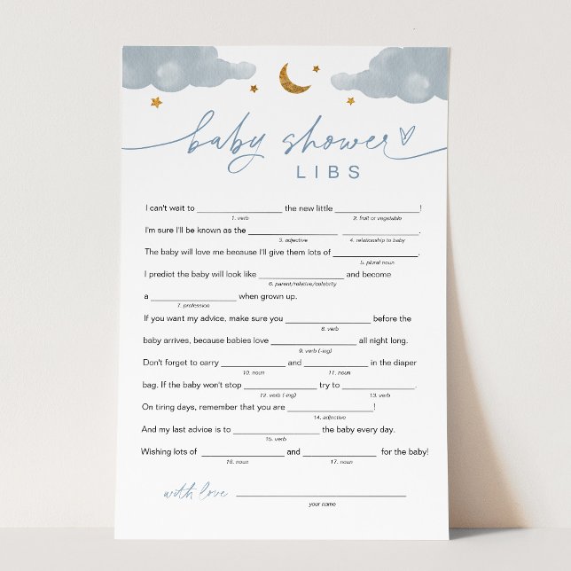 Twinkle Little Star Boy Baby Shower Libsゲーム (クリエイターアップロード済み)