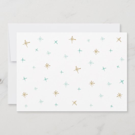 Twinkle Little Star Boy Baby Shower, Sprinkle 招待状 (裏面)