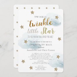 Twinkle Little Star & Cloud Baby Shower By Mail 招待状