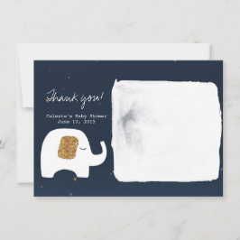 Twinkle Little Star Elephant Baby Showerありがとう 招待状