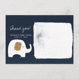 Twinkle Little Star Elephant Baby Showerありがとう 招待状