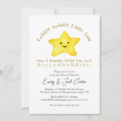 Twinkle Little Star Genderがかわいいを明らかにする素朴 招待状 (正面)