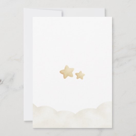 Twinkle Little Star Genderがコケット弓を明らかにする 招待状 (裏面)