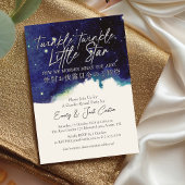 Twinkle Little Star Genderがネイビーの水色を明らかにする 招待状