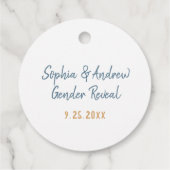 Twinkle Little Star Genderがメッセージカード フェイバータグ (裏面)