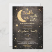 Twinkle little star gender neutral babyshower 招待状 (正面)