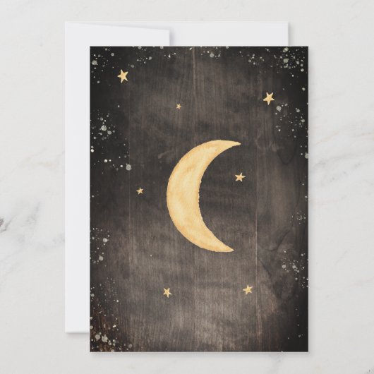 Twinkle little star gender neutral babyshower 招待状 (裏面)