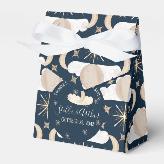 Twinkle Little Star Gender Reveal – 天のパーティー フェイバーボックス (正面サイド)