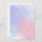 Twinkle Little Star Gender Reveal Cute Watercolor 招待状 (裏面)