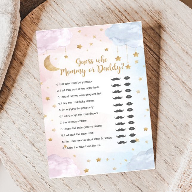 Twinkle Little Star Gender Reveal Guess Who Game (Twinkle Little Star Gender Reveal Game)