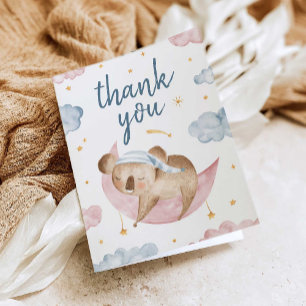 Twinkle Little Star Gender Reveal Thank You サンキューカード