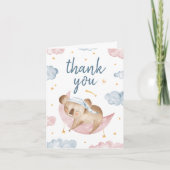 Twinkle Little Star Gender Reveal Thank You サンキューカード (正面)