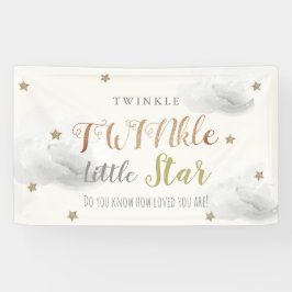 TWINkle Little Star Grayベビーシャワーバナー 横断幕