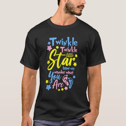 Twinkle Little Star How We 疑問に思 Boy or  Girl Tシャツ (正面)