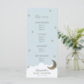 Twinkle Little Star Moon Blue Baby Showerメニュー メニュー (スタンド正面)