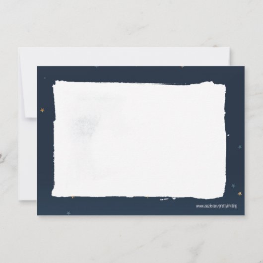 Twinkle Little Star Photo赤ちゃんシャワーありがとう ノートカード (裏面)