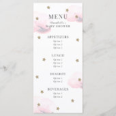 Twinkle Little Star Pink Baby Showerメニュー メニュー (正面)