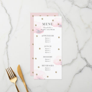 Twinkle Little Star Pink Baby Showerメニュー メニュー