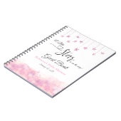 Twinkle Little Star Pink Baby Shower Guest Book ノートブック (左側)