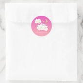 Twinkle Little Star Pink Bunny Baby Showerのお気に入り ラウンドシール (バッグ)