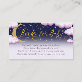 Twinkle Little Star Pink Girl Baby Shower Books エンクロージャーカード