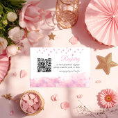Twinkle Little Star Pink Girl Baby Shower Registry エンクロージャーカード