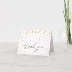 Twinkle Little Star Thank You  グレー カード