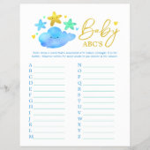 Twinkle Little StarABCsパーティーゲームベビーシャワー チラシ (正面)