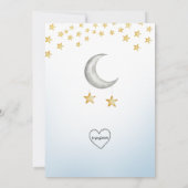 Twinkle Little Stars, twin baby shower 招待状 (裏面)