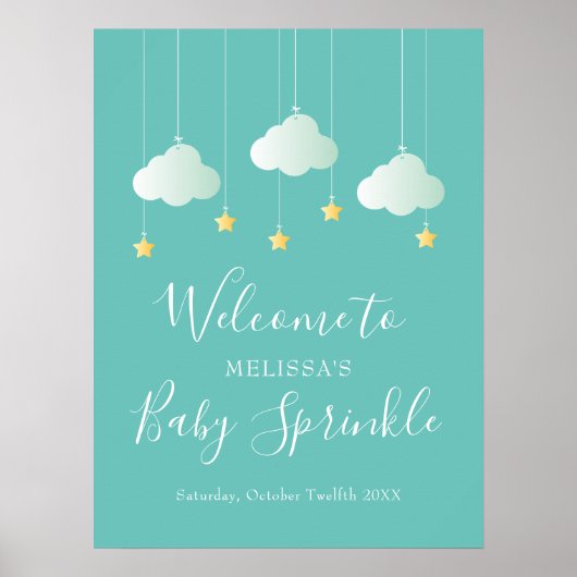 Twinkle Sprinkle Baby Shower / Sprinkle Welcome ポスター (正面)
